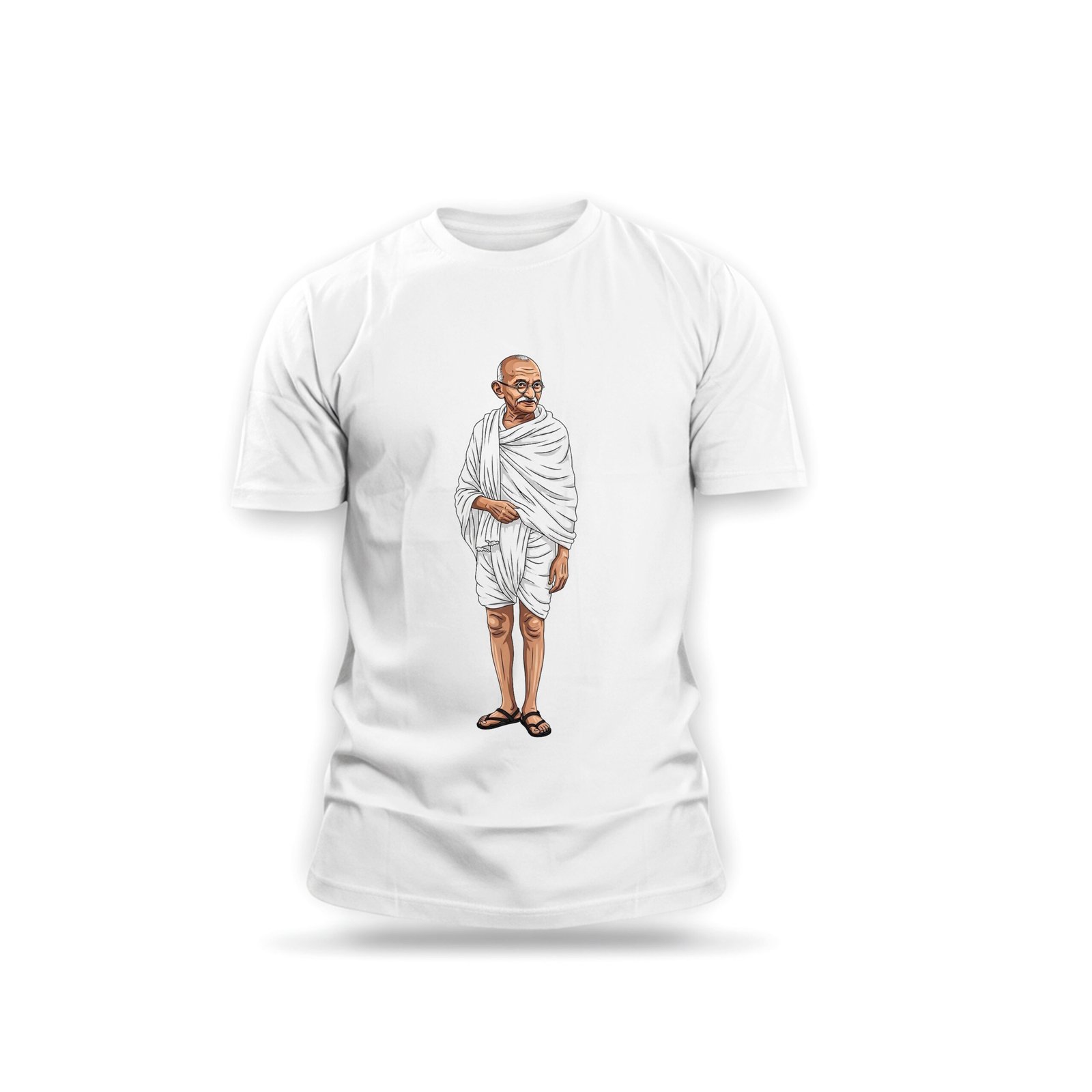 Mahatma Gandhi Dandi March Silhouette T-Shirt - White
