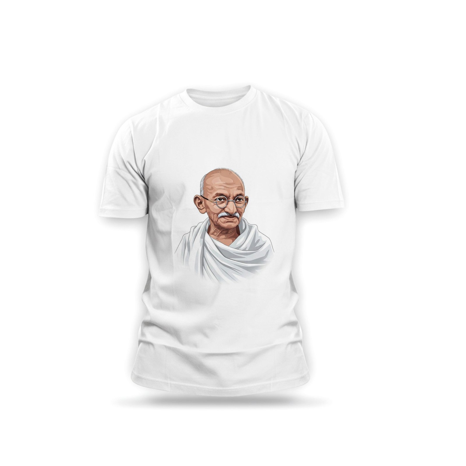 Mahatma Gandhi Dandi March Silhouette T-Shirt - White - Image 4