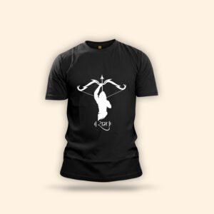 Lord Ram Warrior T-Shirt - Black & White Dhanush Baan Graphic